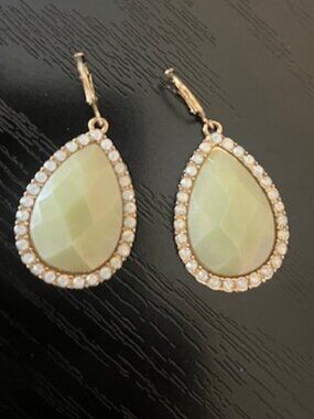 Signature Studio Gold and Black Drop Earrings with Sparkle Crystals